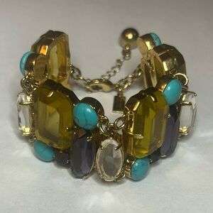 Kate Spade NY  Elegant Multi-Color Iced Gemstone Colorful Bracelet Designer